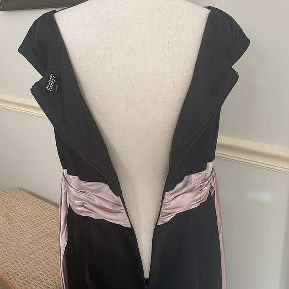 Adrianna Papell Capped Sleeve Satiny Formal Occasion Dress Blush Pink Size14 - Picture 8 of 13